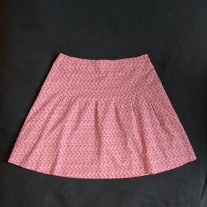Patterned Coral Circle Skirt