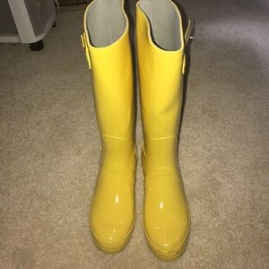 Yellow rain boots!