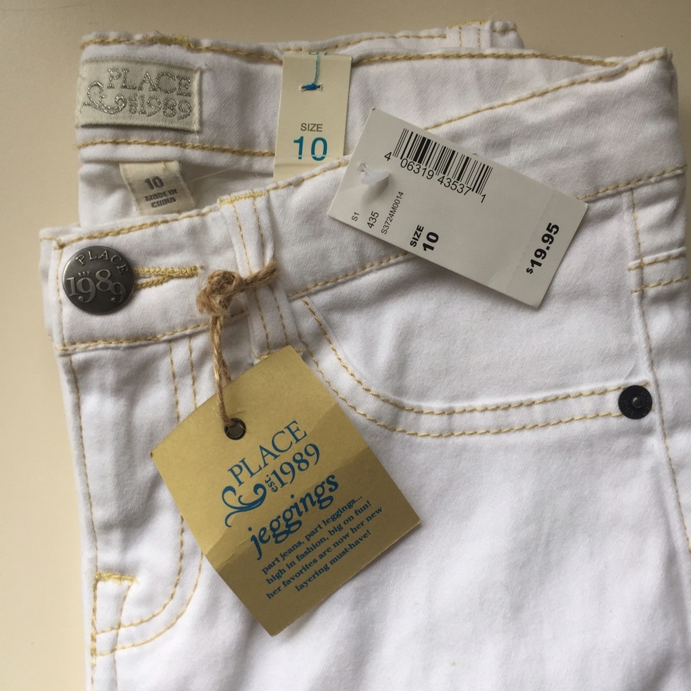 Girls Soft White Denim Pants/Jeggings