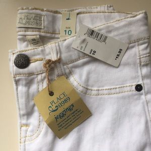 Girls Soft White Denim Pants/Jeggings