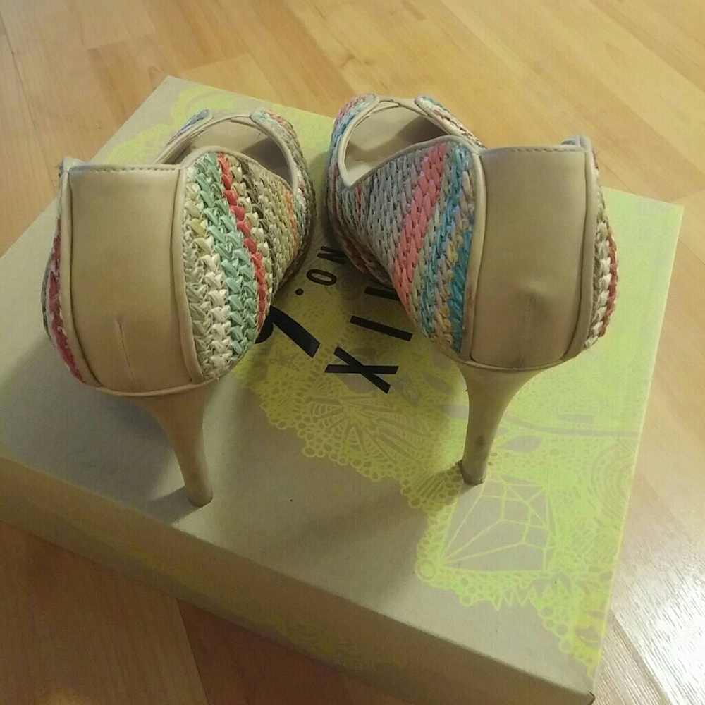 Women's multicolor heels - Picture 3 of 4