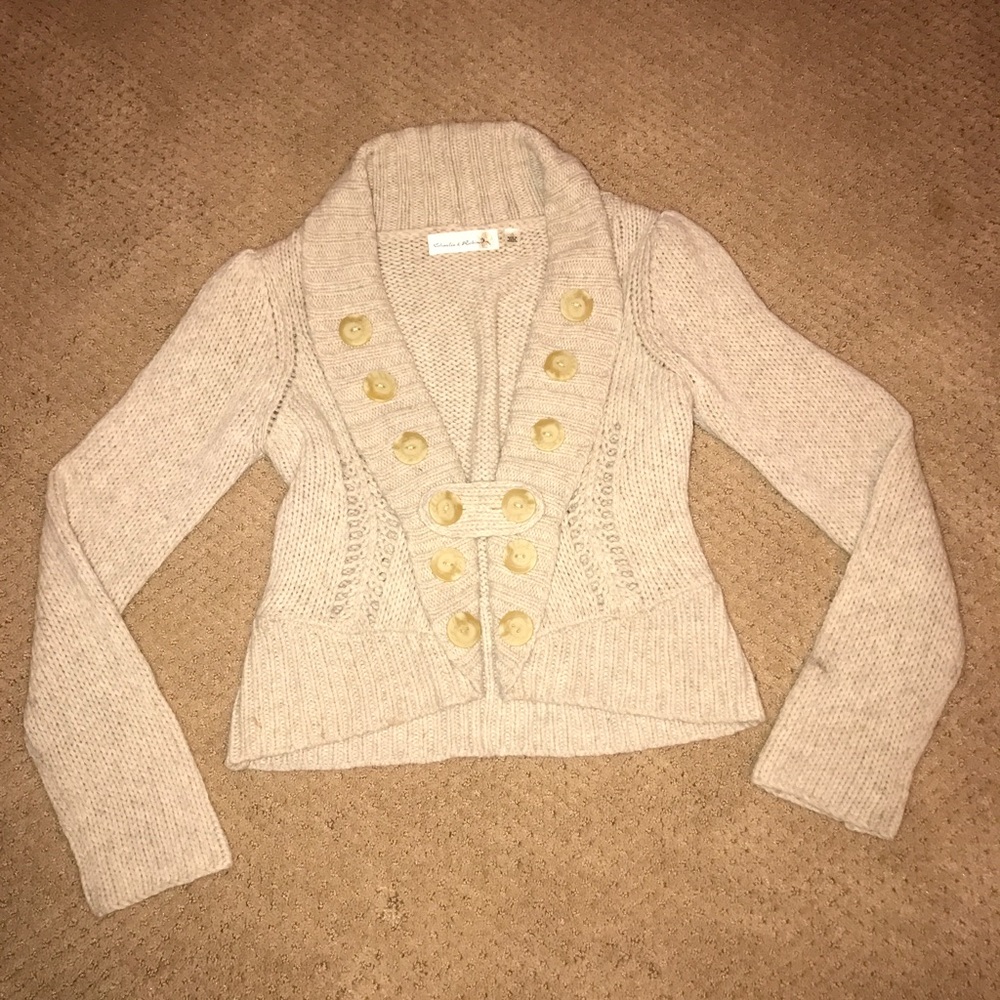 Anthro Charlie and robin sweater w horn 🌻