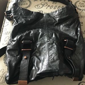 Black leather BCBG purse