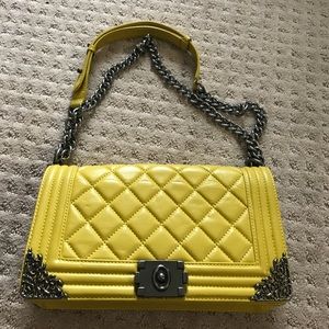 New yellow cross body bag
