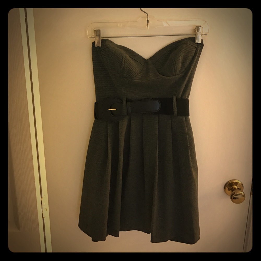 Mini flare dress with belt