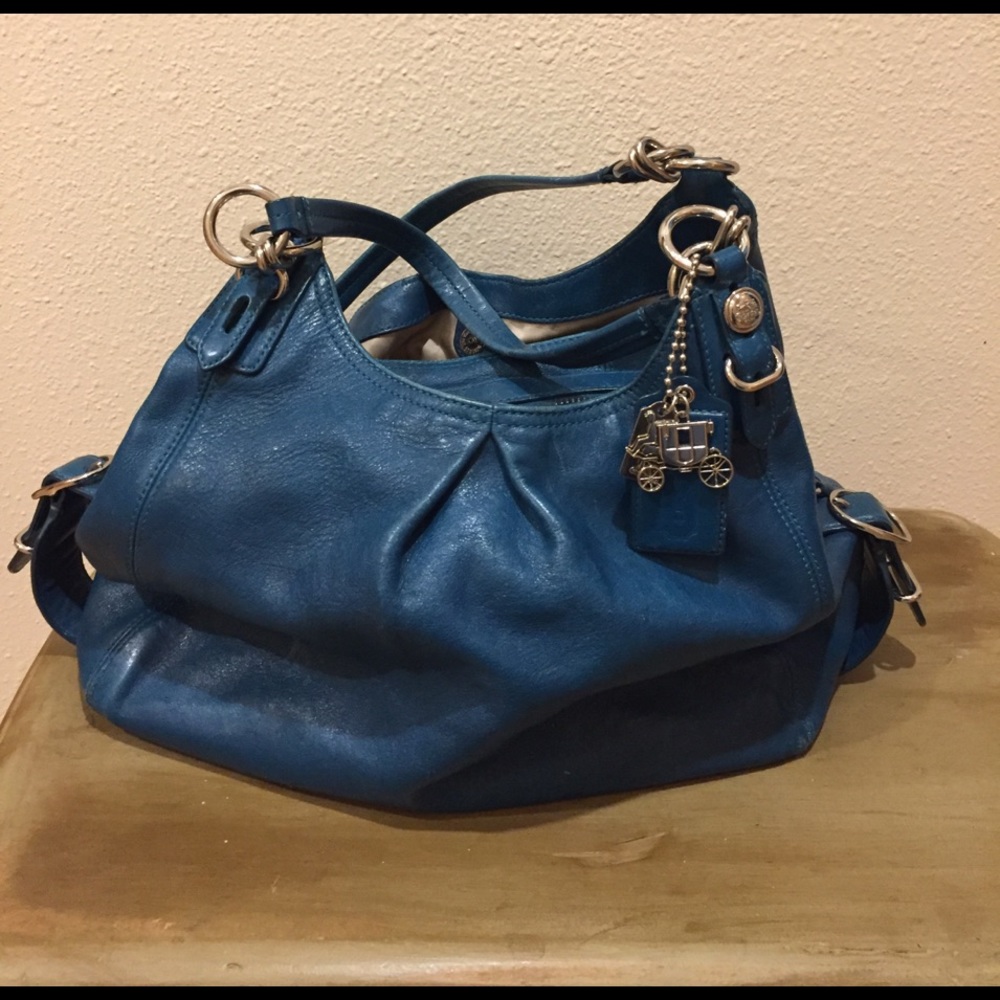 Blue Coach Shoulder Bag