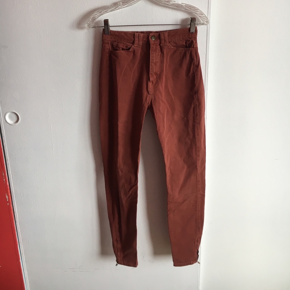 American Apparel High Waist Zipper Jeans