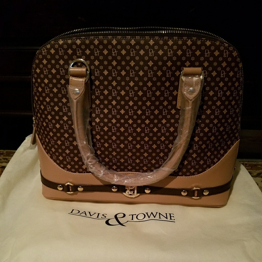 Davis & Towne Signature Monogram Satchel