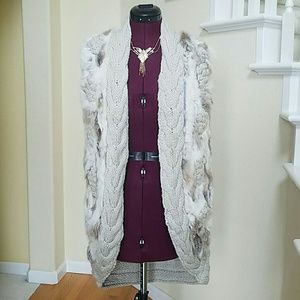 Love Token sleeveless knit sweater cardigan