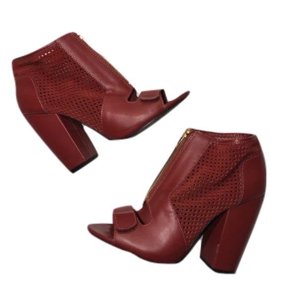 Anthropologie Shoes - Kelsi Dagger Anthro Betta Cognac Peep-toe Booties