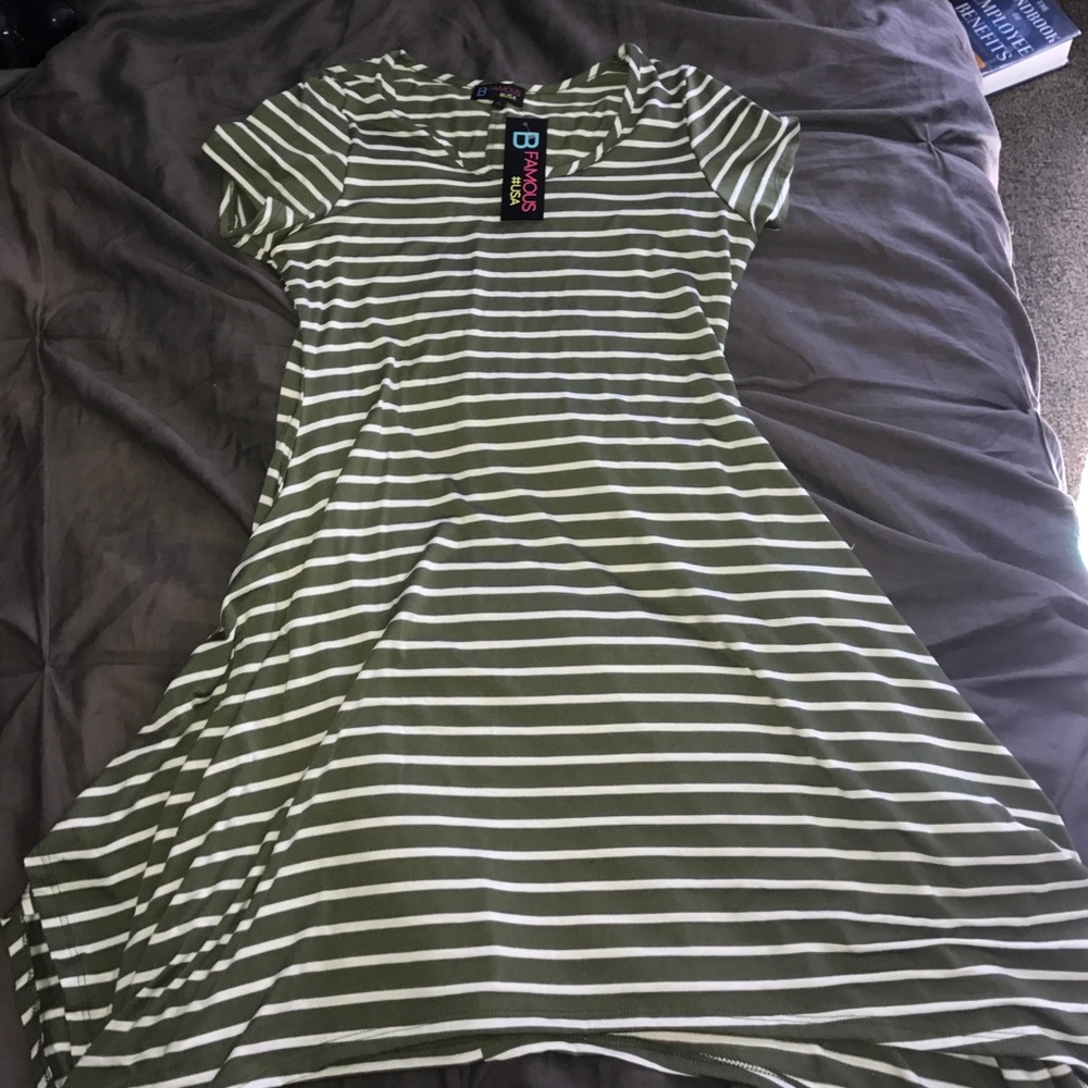 NWT striped green dress
