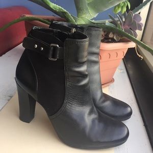 Ann Taylor Leather Suede Ankle Boots