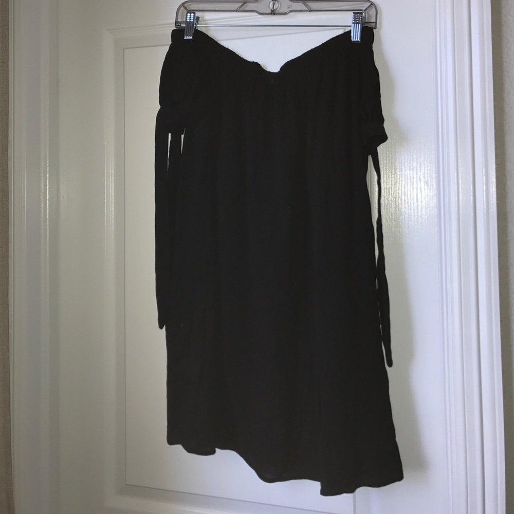 Cute off the shoulder black dress