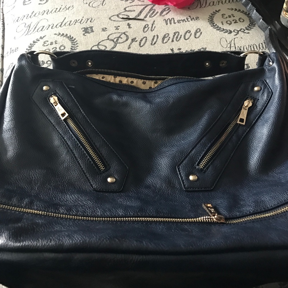 Large leather hobo