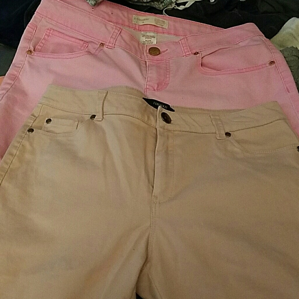 SOLD SOLD 2 pair jeans in pink in junior sz 13.