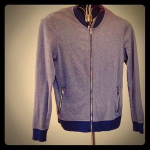 Peacock stitch bomber