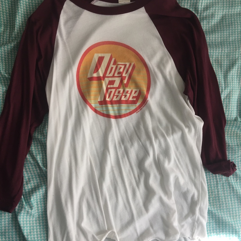 Obey 3/4 length sleeve