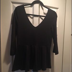 Double V Peplum Top