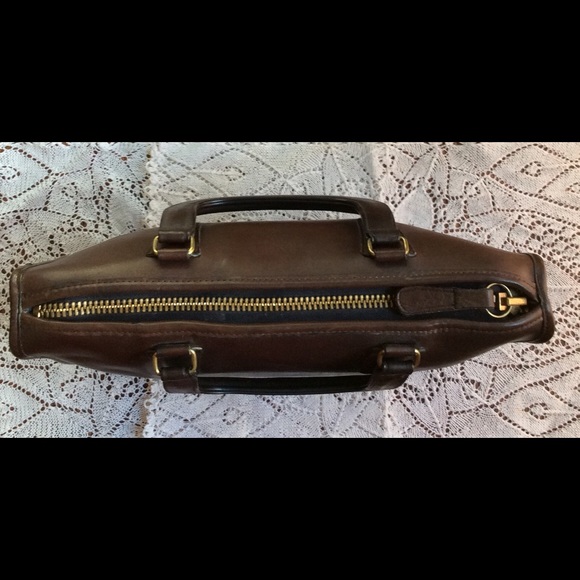 Vintage Coach Slim Satchel ⭐️ NYC ⭐️ mahogany ⭐️ purchased new in 1985 ⭐️ - Picture 4 of 7