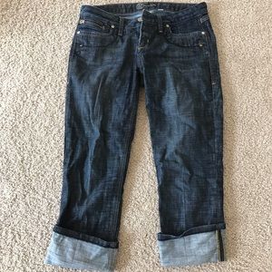 Bebe cropped and cuffed jeans