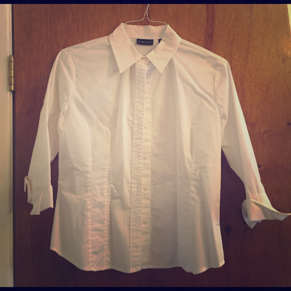 NY&Co white button down shirt