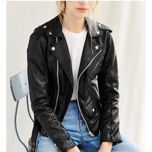 Pelechecoco leather motorcycle jacket