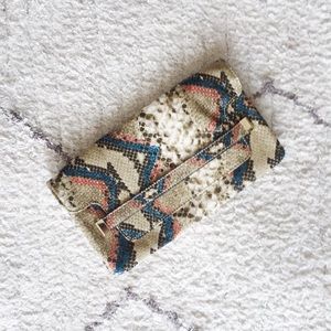 Zara Faux Snakeskin Clutch