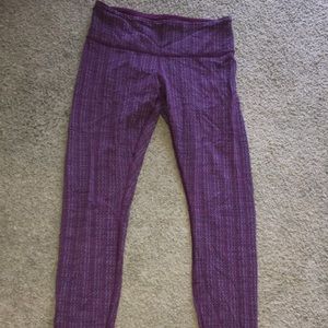 LULULEMON PURPLE ZIGGY LEGGINGS