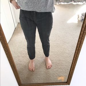 jcrew olive green/gray pant