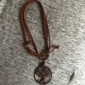 Wire wrapped copper tree of life necklace