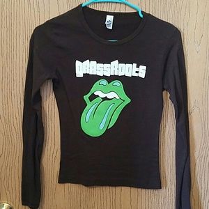 Grassroots long sleeve rolling Stones tongue