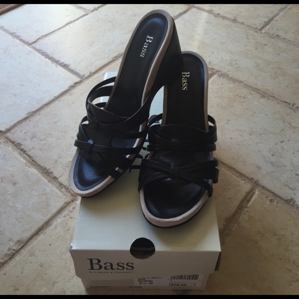 NWT Black Bass Rachel Sandals size 6.5