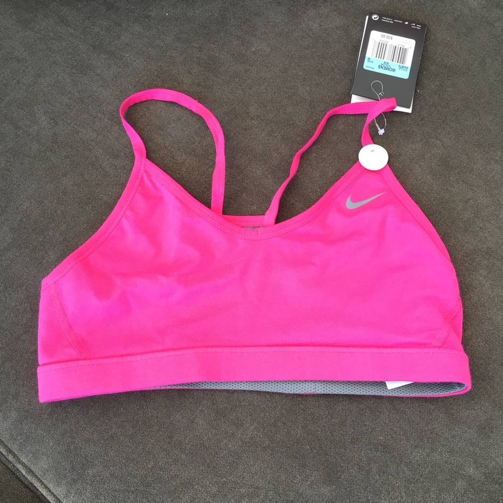NWT Nike Hot Pink reversible sports bra