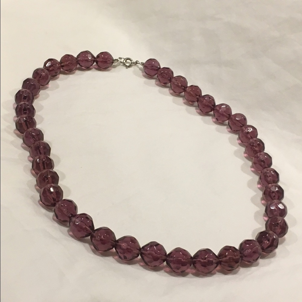 Beautiful purple tone crystal choker necklace