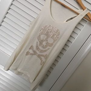 Jeweled skull tank top💀 NWOT