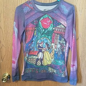 Beauty and the beast stained glass jumper