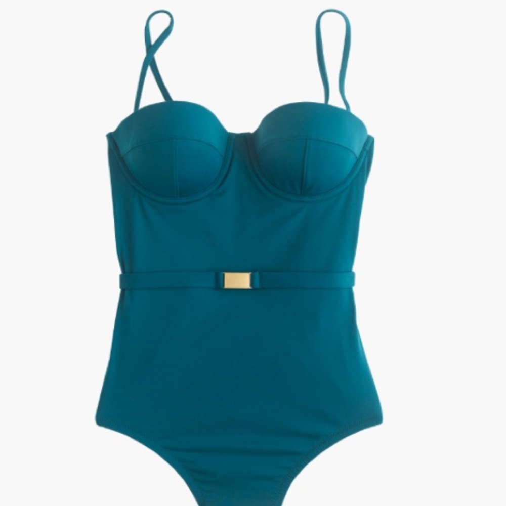 NWT J Crew DD-cup belted one piece swimsuit 👙