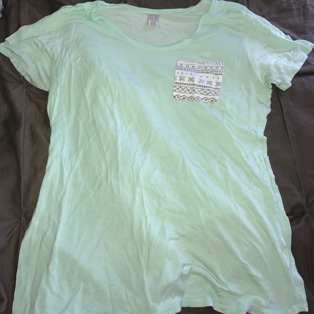 tshirt with pocket, teal