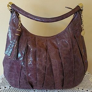 Brahmin Purple Snakeskin Purse