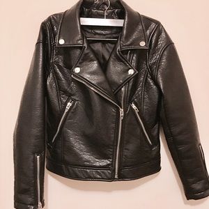 [ BLANKNYC vegan leather moto jacket ]