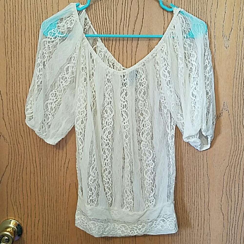Rue 21 lace cream top