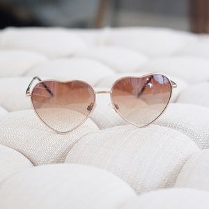 Gold Heart Shaped Sunglasses