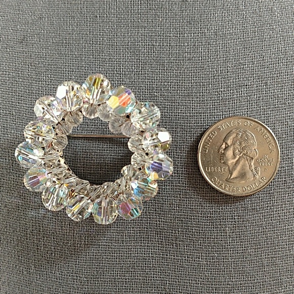 Jewelry - Vintage Aurora Borealis Crystal Pin Brooch