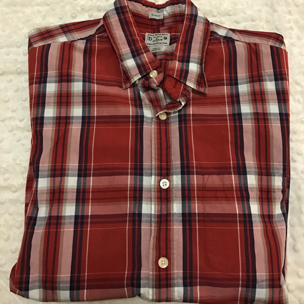J. Crew plaid button down