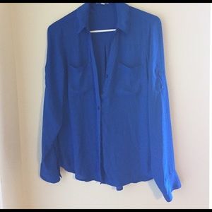 Royal blue blouse