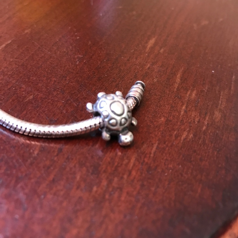 Authentic Pandora Silver Turtle Charm - image 2
