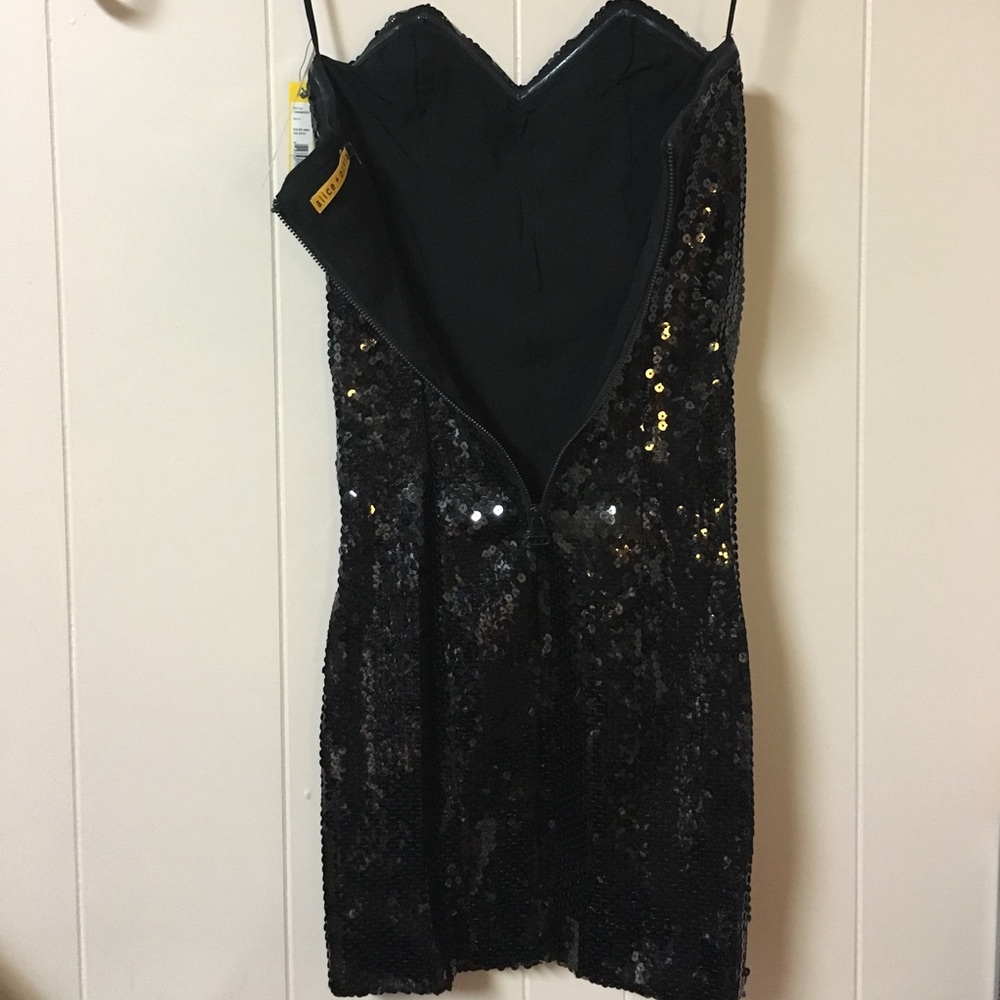 NWT Alice +Olivia  Ro sequin tube dress Sz 0 - Picture 7 of 8