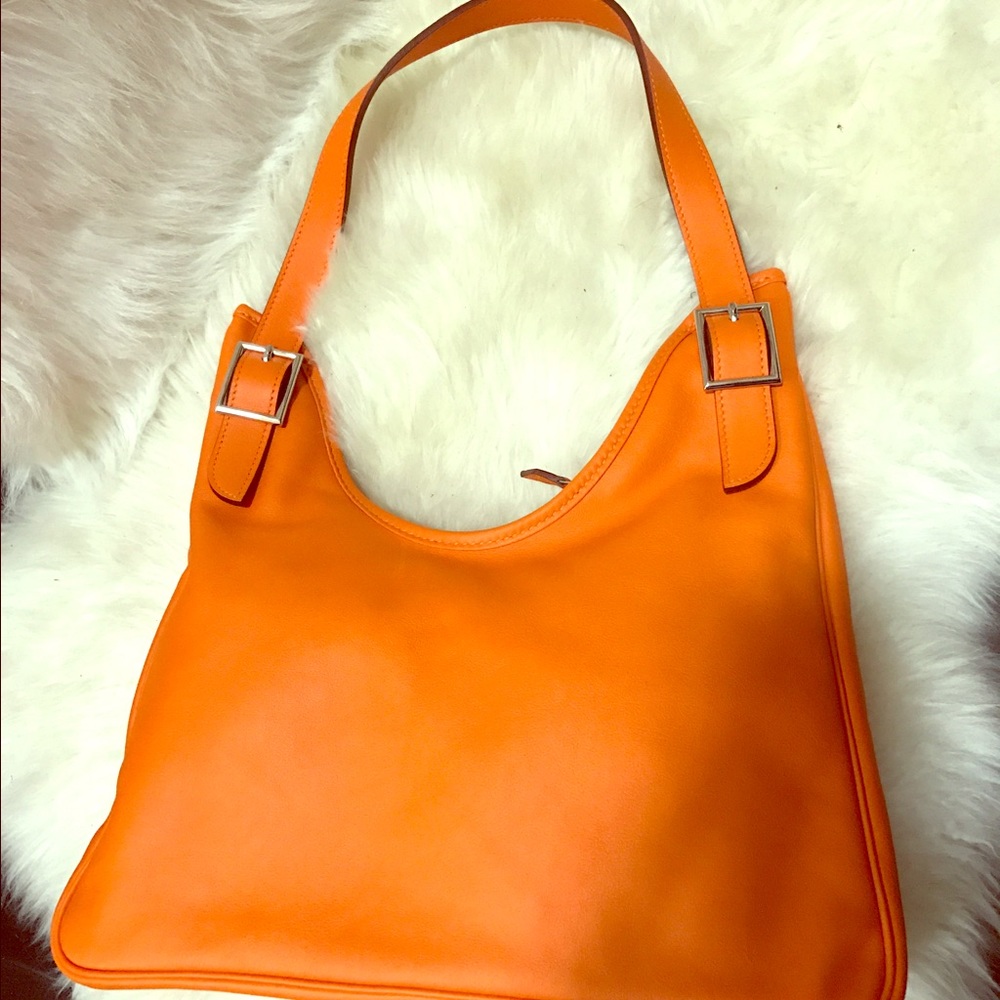 Hermes 32cm Swift Orange Leather Massai Cut