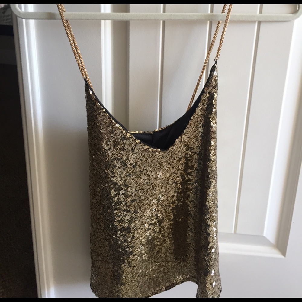 Gold sequence party tank