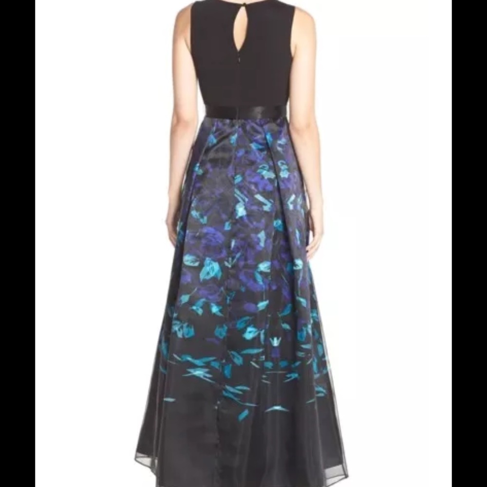 *SOLD* Aidan Mattox Print Satin & Ballgown6 Dress - Picture 2 of 4